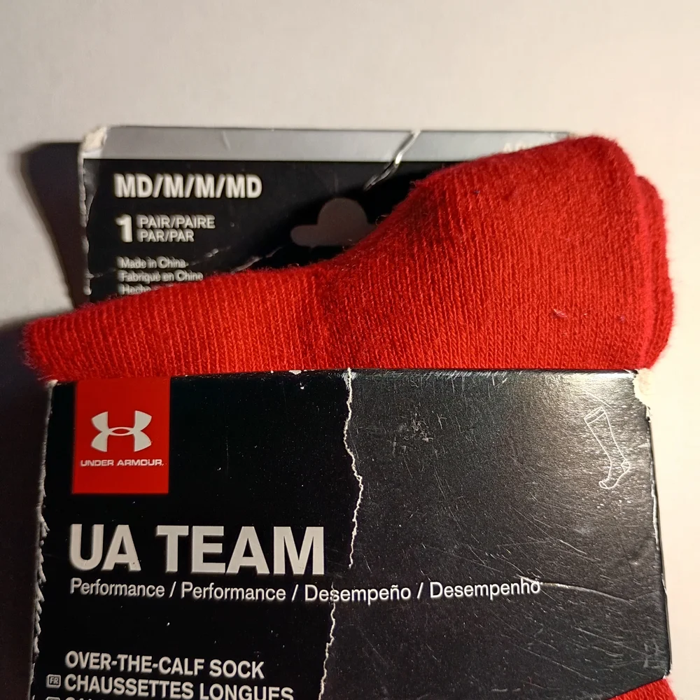Under Armour Red Athletic Socks Performance Fit OTC